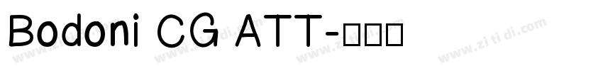 Bodoni CG ATT字体转换